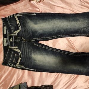Daytrip Blue Straight Leg Jeans with Vintage Fade